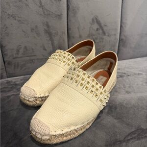 Valentino Studded Cream Espadrilles